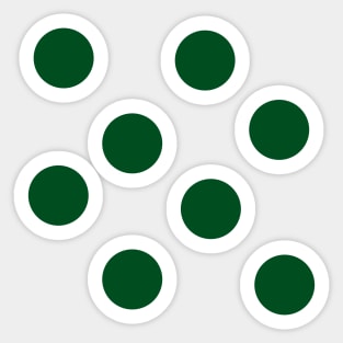 Green on Mint Polka Dots Sticker